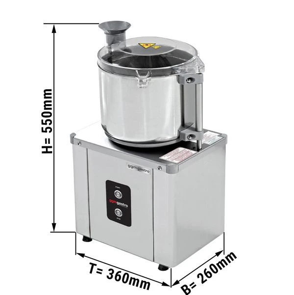Vegetarischer Cutter - 8 Liter - 370 Watt - 230 Volt - 1400 Rpm 3 Vegetarischer Cutter - 8 Liter - 370 Watt - 230 Volt - 1400 Rpm