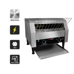 Durchlauftoaster 2,3 KW | Kettentoaster | Toaster | Conveyor -Küchenwelt Geschaft DTKB200 icons 486b