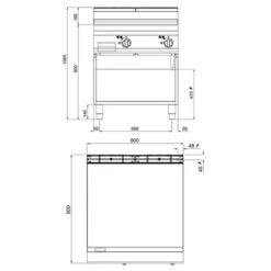 Elektro Bratplatte - 11,4 KW - Glatt - Mit Glänzendem Finish -Küchenwelt Geschaft EBPGGB899F drawing 0c16