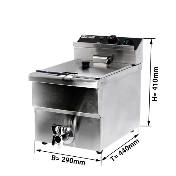 Elektro Fritteuse - 8 Liter - 3,25 KW - Mit Ablasshahn 3 Elektro Fritteuse - 8 Liter - 3,25 KW - Mit Ablasshahn