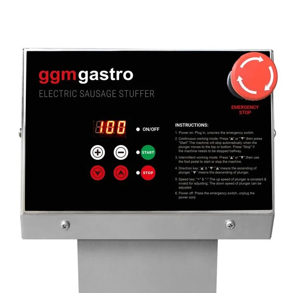 Elektrischer Wurstfüller - 12 Liter - 180 Watt - Edelstahl 10 Elektrischer Wurstfüller - 12 Liter - 180 Watt - Edelstahl - Image 8