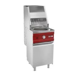 Gas Fritteuse - Rund - 13 Liter - 17 KW - Inkl. Abzug -Küchenwelt Geschaft GFS 1 1 0054