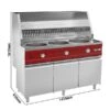 Gas Fritteuse - Rund - 3x 13 Liter - 51 KW - Inkl. Abzug -Küchenwelt Geschaft GFS 3 0 1654