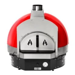 Holz Pizzaofen - Rot - Höhe: 0,83m - Inkl. Untergestell -Küchenwelt Geschaft GPOUE7R 5 2 f7ed
