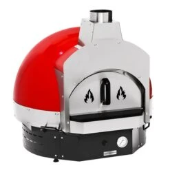 Holz Pizzaofen - Rot - Höhe: 0,77m - Inkl. Untergestell -Küchenwelt Geschaft GPOUE7R 6 2 348e 1