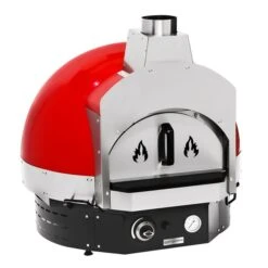 Gas Pizzaofen - Rot - Höhe: 0,83m - Manuell - Inkl. Untergestell -Küchenwelt Geschaft GPOUE7R 6 dd8c