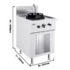 Gas Wok-Herd - 15 KW - 1 Kochstelle - Inkl. 1 Miniwassersäule -Küchenwelt Geschaft GWHK 1 00c5