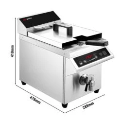 Induktions-Fritteuse - 8 Liter - 3,5 KW - Ablasshahn