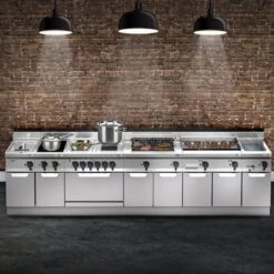 Gasherd - 9,5 KW - 2 Brenner -Küchenwelt Geschaft Lorrenzo 700 front b667 4