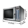 Mikrowelle Automatic - 34 Liter - 1,8 KW - Digital -Küchenwelt Geschaft MAH3418 masse 11c3