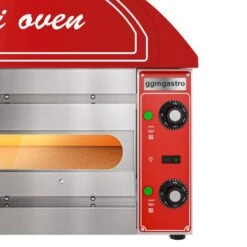 Elektro Mini Pizzaofen - Rot - 1x 34cm - Manuell -Küchenwelt Geschaft MPOI34R 4 6035