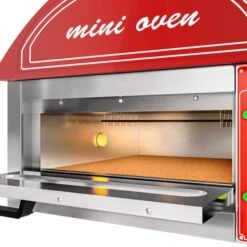 Elektro Mini Pizzaofen - Rot - 1x 34cm - Manuell -Küchenwelt Geschaft MPOI34R 5 069d