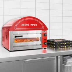 Elektro Mini Pizzaofen - Rot - 1x 34cm - Manuell -Küchenwelt Geschaft MPOI34R 7 60fa