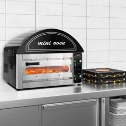 Elektro Mini Pizzaofen - Schwarz - 1x 34cm - Manuell -Küchenwelt Geschaft MPOI34 7 6707