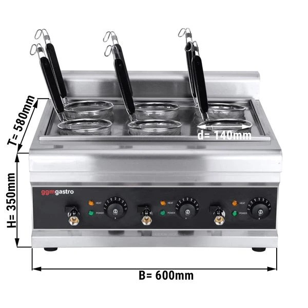 Nudelkocher - 3 KW - 6 Siebe 3 Nudelkocher - 3 KW - 6 Siebe