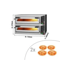 Elektro Pizzaofen - 4+4x 25cm - Manuell