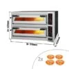Elektro Pizzaofen - 4+4x 35cm - Mit TouchScreen -Küchenwelt Geschaft PDP44TC 0 95cd