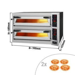 Elektro Pizzaofen - 4+4x 35cm - Mit TouchScreen