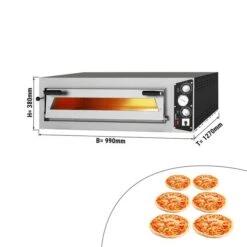 Elektro Pizzaofen - 6x 35cm (Tief) - Manuell