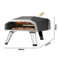 Tragbarer Holzpellets Pizzaofen - Tiefe: 300 Mm