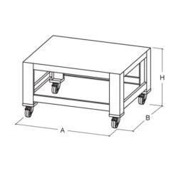 Untergestell Für Pizzaöfen - PEZ630G -Küchenwelt Geschaft UEZ1G 04 3952