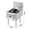 Gas Wok-Herd - 27,5 KW - 1 Kochstelle 1 Gas Wok-Herd - 27,5 KW - 1 Kochstelle -Küchenwelt Geschaft WHGS 0 835f