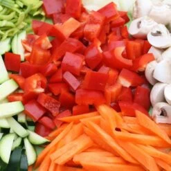 Vegetarischer Cutter - 18 Liter - 2,2 KW - 230 Volt - 1500-2200rpm 17 Vegetarischer Cutter - 18 Liter - 2,2 KW - 230 Volt - 1500-2200rpm -Küchenwelt Geschaft detail geschnittenes gemuese 1 c213 3