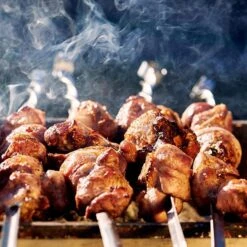 Elektro Bratplatte - 11,4 KW - Glatt & Gerillt -Küchenwelt Geschaft detail meat kebabs 1 09bd