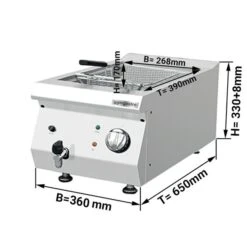 Fritteuse - 11,5 Liter - 4,5 KW - Mit Ablasshahn