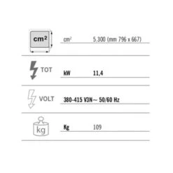 Elektro Bratplatte - 11,4 KW - Glatt -Küchenwelt Geschaft egb899m tabelle 4dbc