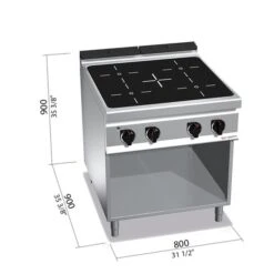 Infrarotherd - 16 KW - 4 Kochfelder -Küchenwelt Geschaft eib899m ma af67