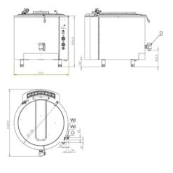 Gas Kochkessel - 400 Liter - 45 KW - Indirekte Beheizung -Küchenwelt Geschaft otgi 400 3ae8