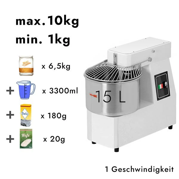 Teigknetmaschine - 15 Liter / 10 Kg - Mit Festem Kessel 4 Teigknetmaschine - 15 Liter / 10 Kg - Mit Festem Kessel - Image 2