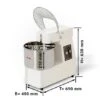 Teigknetmaschine - 22 Liter / 18 Kg - Mit Festem Kessel -Küchenwelt Geschaft tmp22 230v innen 9cfc