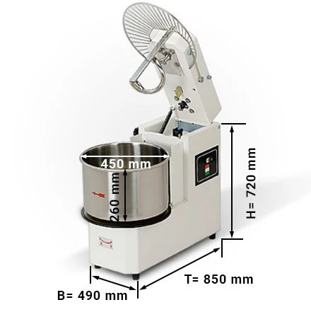 Teigknetmaschine - 42 Liter / 38 Kg - 1 Geschwindigkeit - Kessel Abnehmbar Und Rührwerk Aufklappbar 3 Teigknetmaschine - 42 Liter / 38 Kg - 1 Geschwindigkeit - Kessel Abnehmbar Und Rührwerk Aufklappbar
